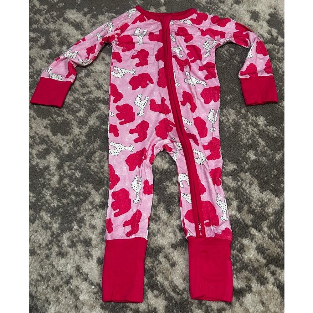 Baby Girl Animal Cookie Pattern Sleeper Unbranded 3-6 Monts (NWT)